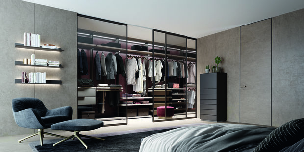 Фотография: Спальня в стиле Минимализм, Гардеробная, гардеробная в спальне, UNION, Спецпроект – фото на INMYROOM