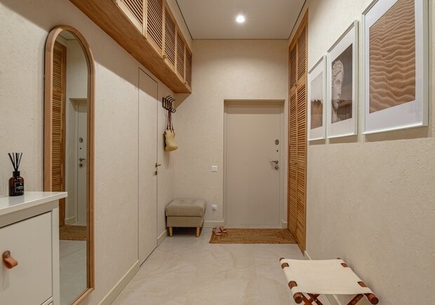 Фотография: Прихожая в стиле Скандинавский, Современный, Эклектика, Эко, Квартира, Крым, Проект недели, 3 комнаты, Более 90 метров, Red Wine design, Евпатория – фото на INMYROOM