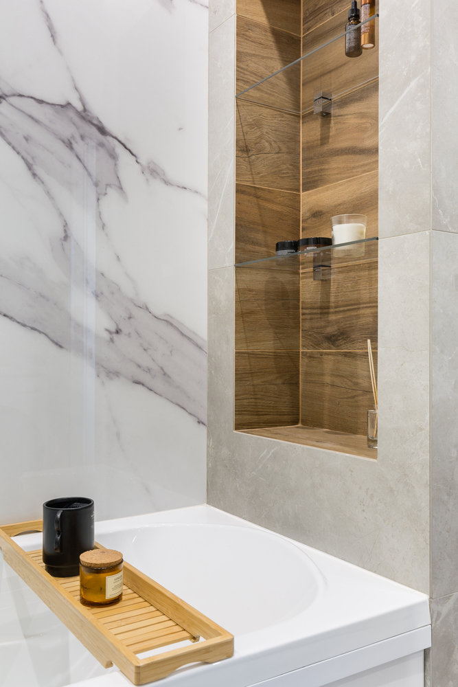 Фотография: Ванная в стиле Современный, Квартира, Проект недели, Санкт-Петербург, 2 комнаты, 40-60 метров, Александра Сакмарова – фото на INMYROOM Фотография: Ванная в стиле Современный, Квартира, Проект недели, Санкт-Петербург, 2 комнаты, 40-60 метров, Александра Сакмарова – фото на INMYROOM