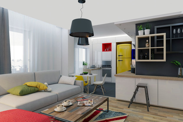 Фото из портфолио Дизайн трехкомнатной квартиры по лондонским мотивам – фотографии дизайна интерьеров на INMYROOM