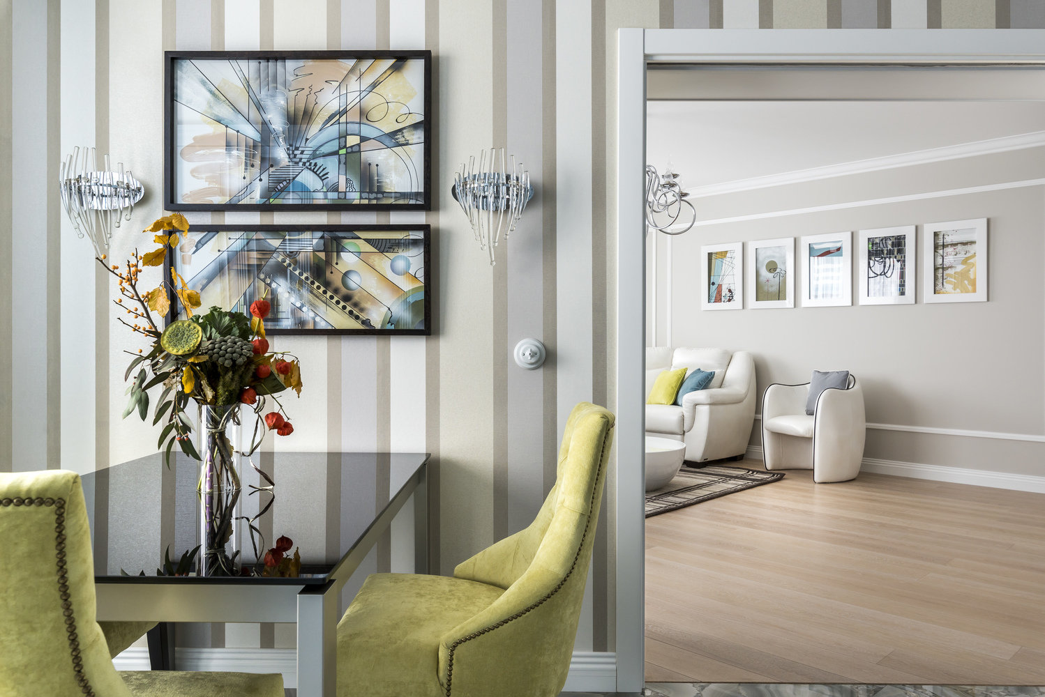 Фотография: в стиле , Классический, Современный, Квартира, Проект недели, Москва, Монолитный дом, ЖК «Скай Форт», 3 комнаты, Более 90 метров, Алиса Шабельникова – фото на INMYROOM