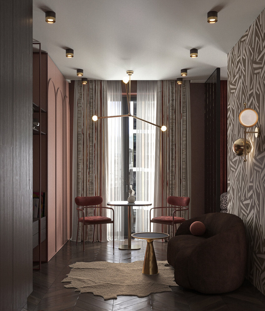 Фотография: Гостиная в стиле Современный, Эклектика, Малогабаритная квартира, Квартира, Проект недели, Москва, Монолитный дом, 1 комната, до 40 метров, terracotta.buro, Илона Рафикова – фото на INMYROOM Фотография: Гостиная в стиле Современный, Эклектика, Малогабаритная квартира, Квартира, Проект недели, Москва, Монолитный дом, 1 комната, до 40 метров, terracotta.buro, Илона Рафикова – фото на INMYROOM