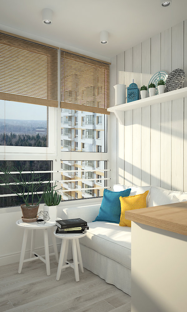 Фотография: Балкон в стиле Скандинавский, Квартира, Проект недели, Зеленоград, Монолитный дом, 3 комнаты, 60-90 метров, Софья Петрухина – фото на INMYROOM