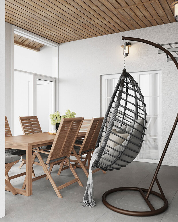 Фотография: Терраса в стиле Лофт, Современный, Эклектика, Классический, Дом, Проект недели, Дом и дача, 4 и больше, Более 90 метров, Нижегородская область, Ольга Матренина – фото на INMYROOM