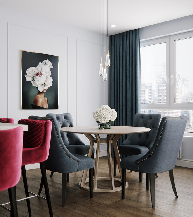 Фотография: Кухня и столовая в стиле Классический, Современный, Квартира, Проект недели, Москва, 3 комнаты, Более 90 метров, Виктория Иванова – фото на INMYROOM