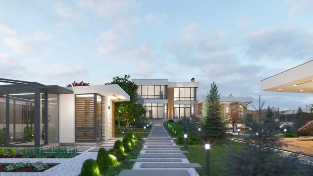 Фото из портфолио Проект двухэтажного индивидуального дома – фотографии дизайна интерьеров на INMYROOM