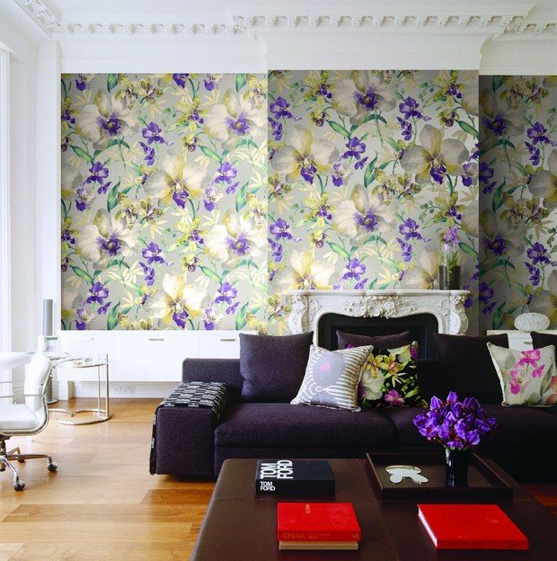 Фотография: Гостиная в стиле Современный, Декор интерьера, Декор дома, Обои – фото на InMyRoom.ru