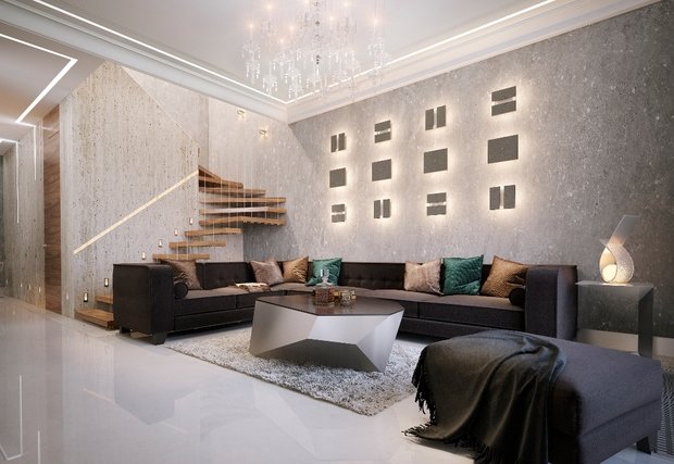 Фотография: Гостиная в стиле Хай-тек,  – фото на INMYROOM