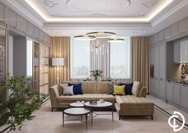 Фото из портфолио Квартира 155 м² на ул. Остоженка – фотографии дизайна интерьеров на INMYROOM