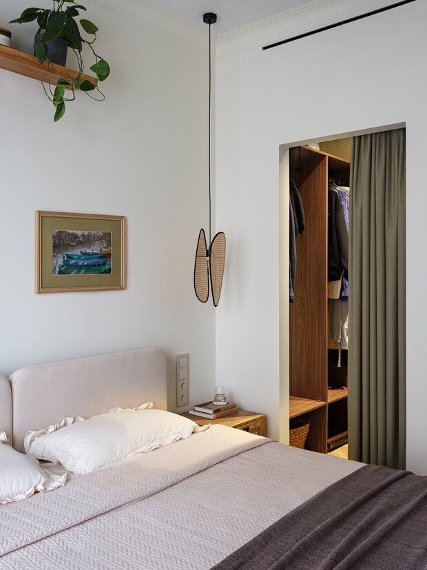 Фотография: Спальня в стиле Современный, Квартира, Москва, Монолитный дом, 4 и больше, Более 90 метров, Эксклюзивные проекты, ЖК «Holland Park», минимализм с элементами современного дизайна, Татьяна Казьмина – фото на INMYROOM