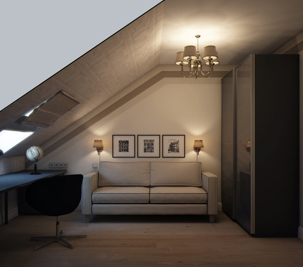 Фотография: Кабинет в стиле Классический, Эклектика, Квартира, Проект недели, Марина Саркисян, Подмосковье – фото на INMYROOM