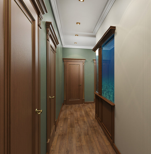 Визуализация интерьера прихожей в классическом стиле