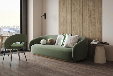 Дизайн-проект квартиры в ЖК «Окла Вижн» в стиле минимализм с зелеными акцентами