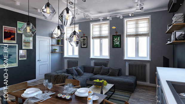 Фото из портфолио ТАУНХАУС, КЕМБРИДЖ 135М2, LOFT – фотографии дизайна интерьеров на INMYROOM