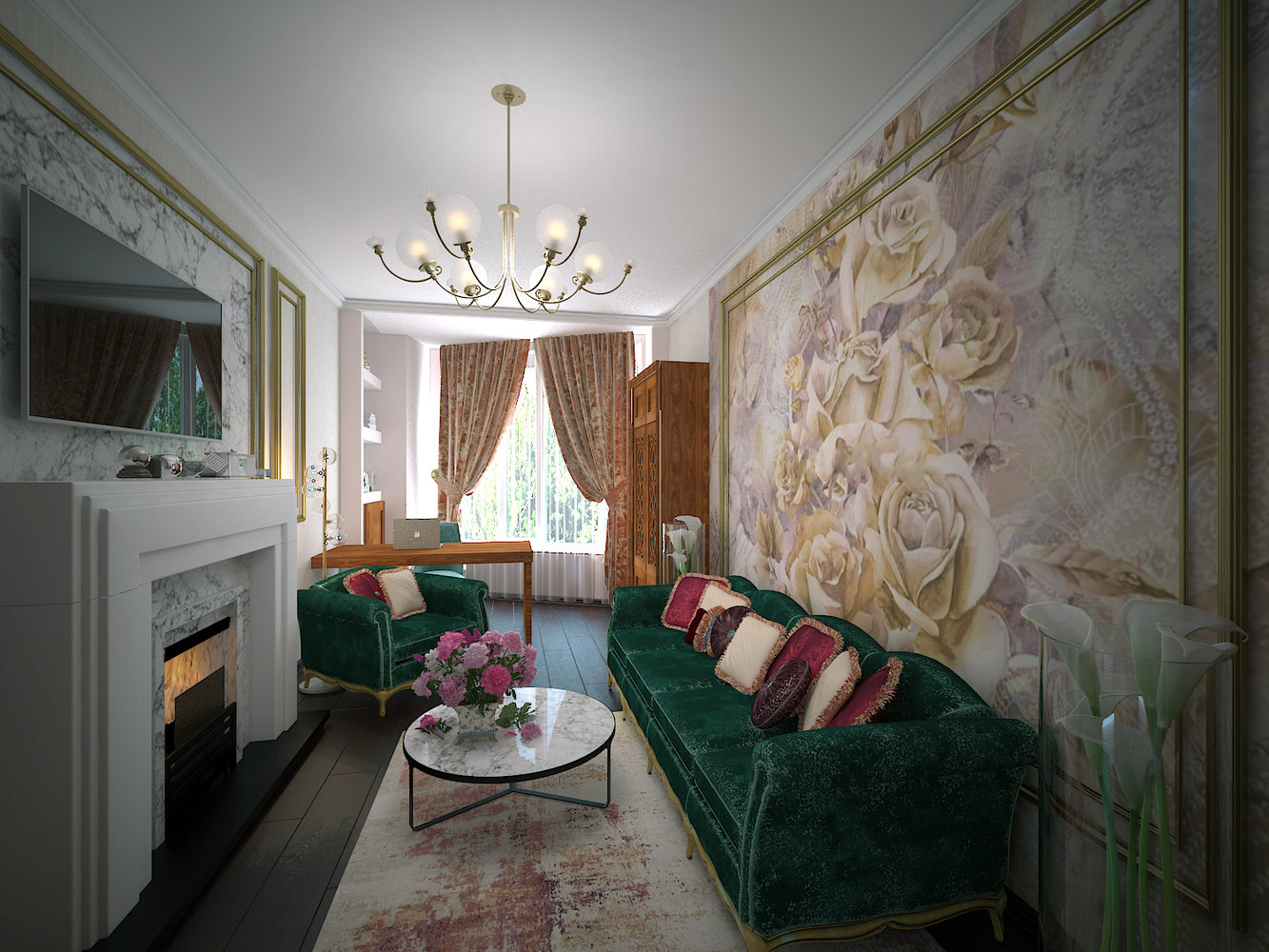 Фото из портфолио Гостиная в классическом стиле – фотографии дизайна интерьеров на INMYROOM Фото из портфолио Гостиная в классическом стиле – фотографии дизайна интерьеров на INMYROOM