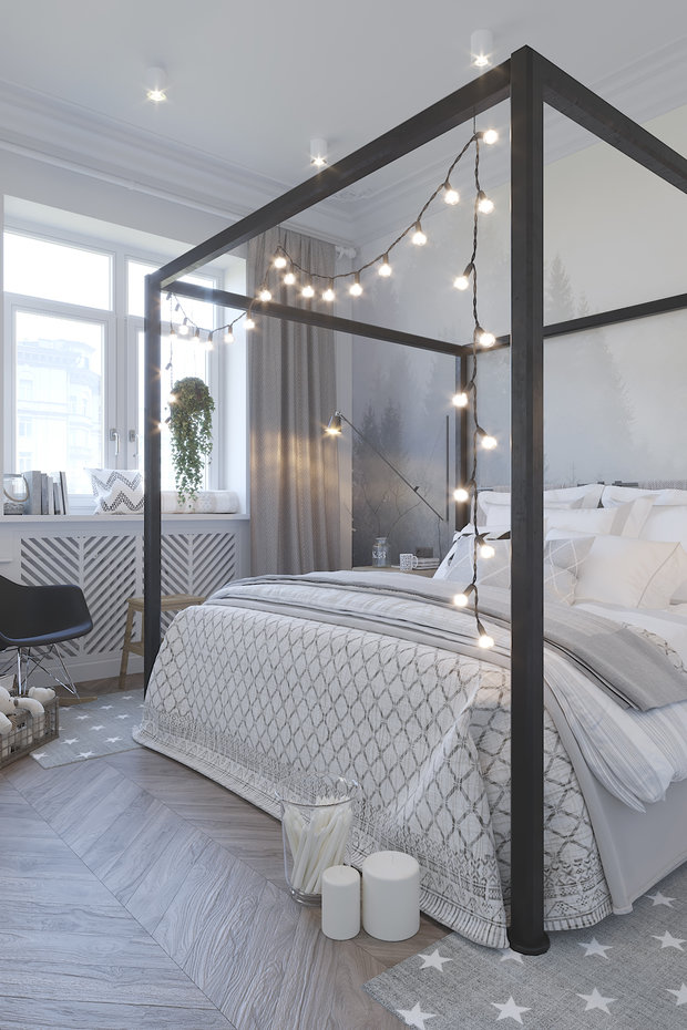 Фотография: Спальня в стиле Скандинавский, Кухня и столовая, Гостиная, Детская, Классический, Современный, Квартира, Проект недели, Серый, 3 комнаты, Более 90 метров, ПРЕМИЯ INMYROOM – фото на INMYROOM