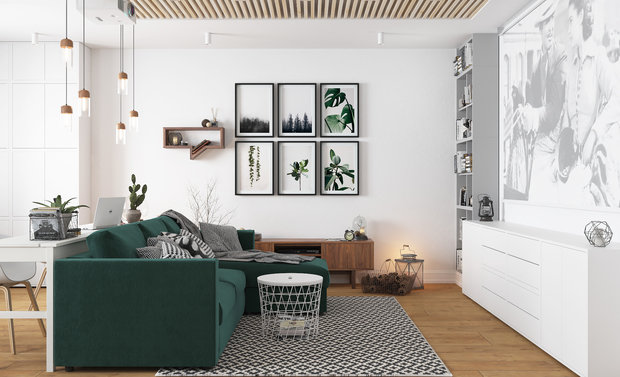 Фото из портфолио Трехкомнатная квартира на мансардном этаже. – фотографии дизайна интерьеров на INMYROOM