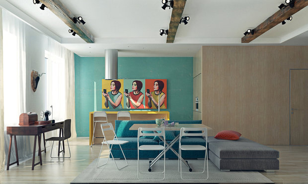 Фото из портфолио Яркий минимализм – фотографии дизайна интерьеров на INMYROOM