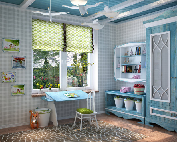 Фотография: Детская в стиле Прованс и Кантри, Квартира, Дома и квартиры, Проект дня, Средиземноморский – фото на INMYROOM