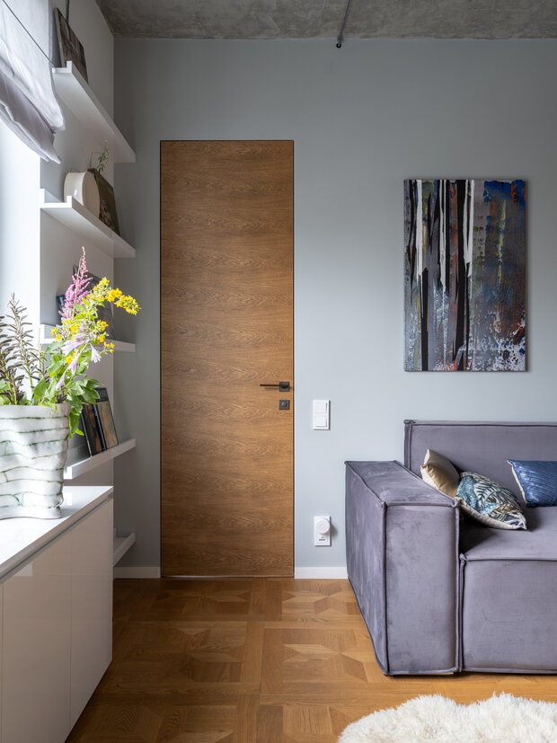 Фотография: Гостиная в стиле Лофт, Современный, Эклектика, Квартира, Проект недели, Москва, 3 комнаты, 40-60 метров, Екатерина Щедрина – фото на INMYROOM