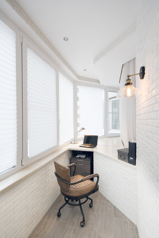 Фотография: Балкон в стиле Современный, Минимализм, Скандинавский, Квартира, Проект недели, Москва, Монолитный дом, 1 комната, 60-90 метров, Маргарита Гаджиева – фото на INMYROOM