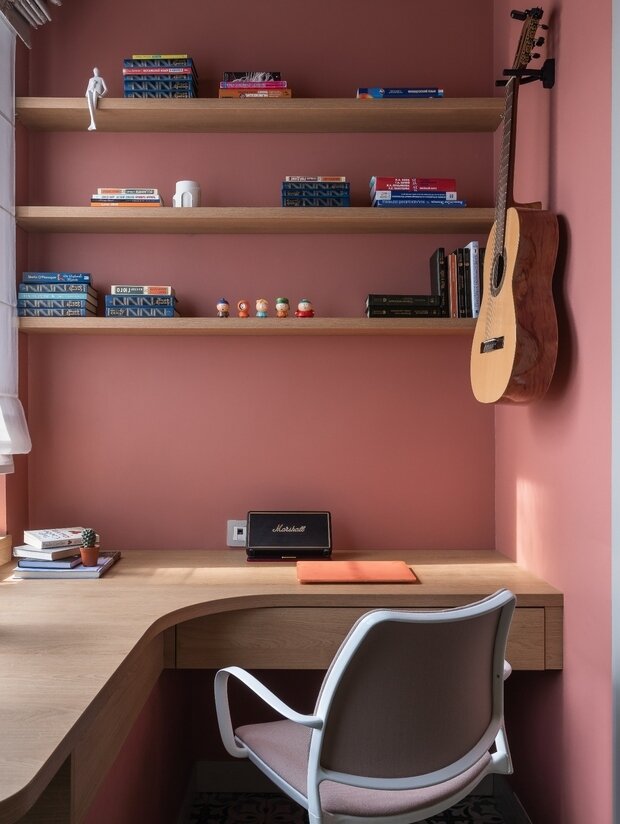 Фотография: Кабинет в стиле Классический, Современный, Квартира, Проект недели, Москва, Евгения Ермолаева, 2 комнаты, 40-60 метров, Анастасия Васьковская – фото на INMYROOM