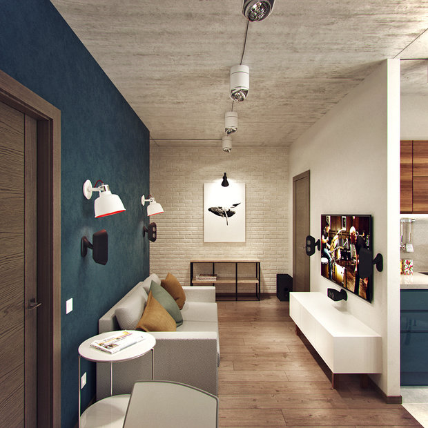 Фото из портфолио Проект небольшой квартиры для друга – фотографии дизайна интерьеров на INMYROOM