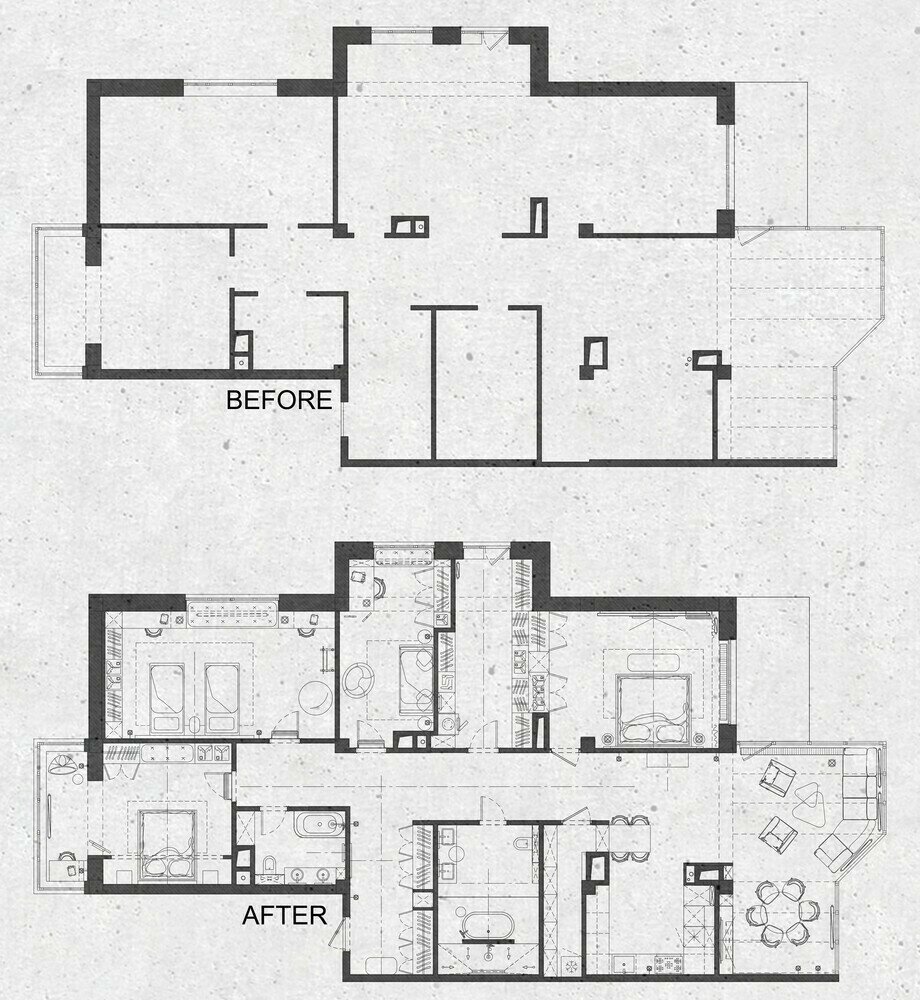 Фотография: Планировки в стиле , Современный, Квартира, Проект дня, Кирпичный дом, 4 и больше, Более 90 метров, Минеральные Воды, Милада Айземан – фото на INMYROOM