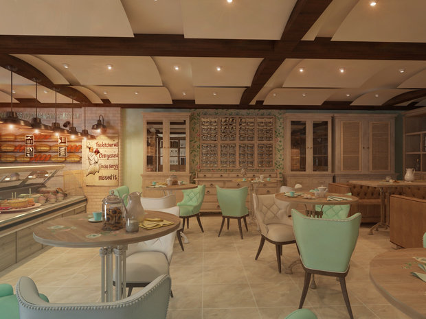 Фото из портфолио проект кафе в "Еврейском Культурном Центре" – фотографии дизайна интерьеров на INMYROOM