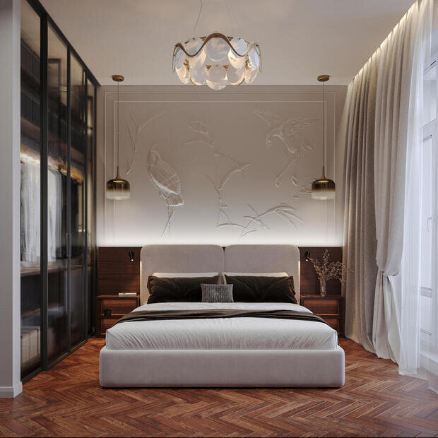 Фото из портфолио Дизайн-проект квартиры в ЖК «17/33 Петровский остров» в стиле современной и французской классики – фотографии дизайна интерьеров на INMYROOM