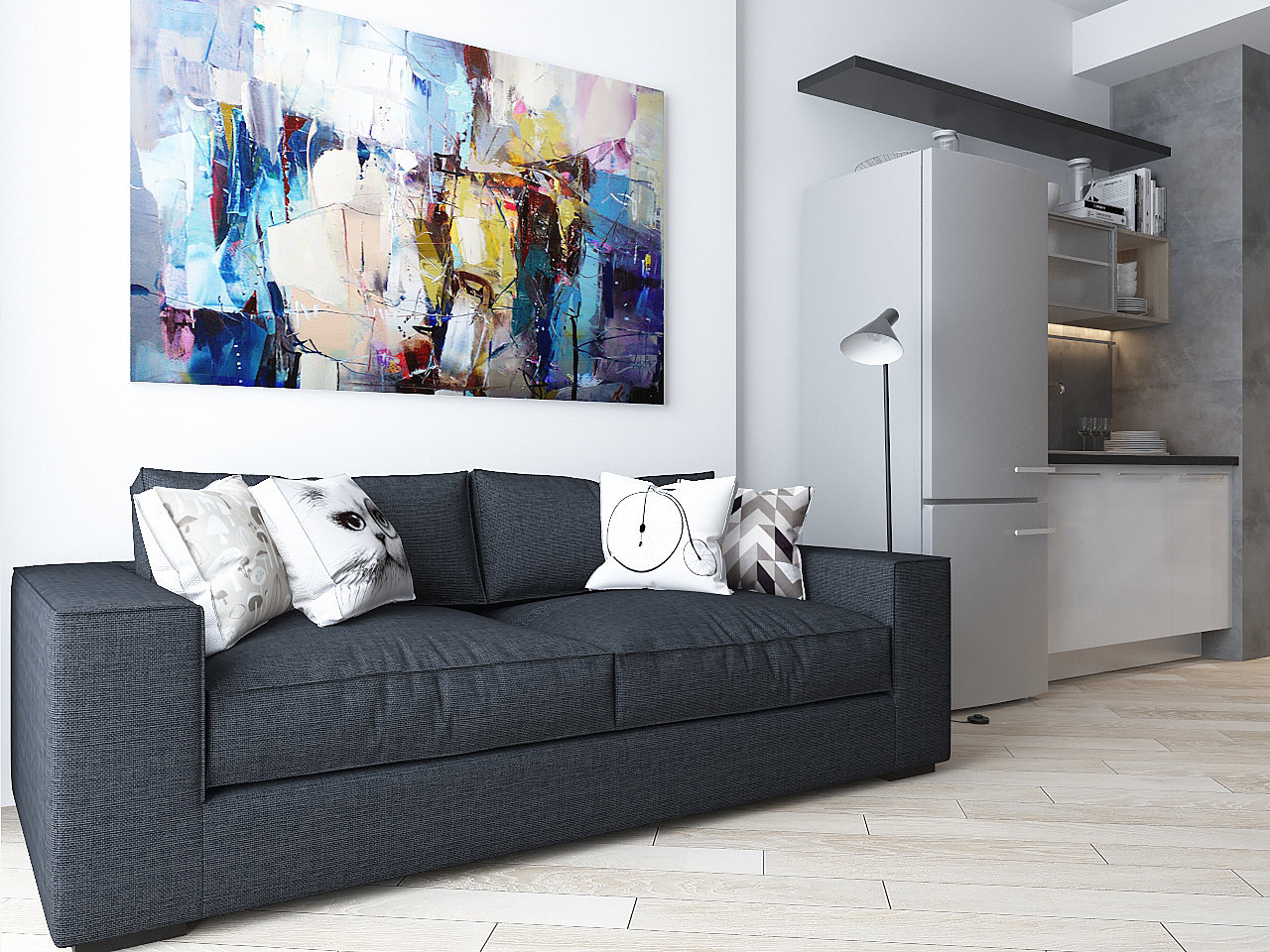 Фото из портфолио Все по-минимуму...Квартира для молодой пары – фотографии дизайна интерьеров на INMYROOM Фото из портфолио Все по-минимуму...Квартира для молодой пары – фотографии дизайна интерьеров на INMYROOM