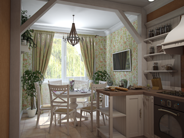 Фотография: Кухня и столовая в стиле Прованс и Кантри – фото на INMYROOM