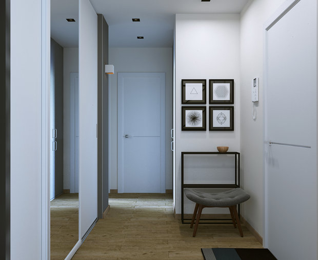 Фото из портфолио Квартира с акцентами скандинавского стиля. Прихожая. – фотографии дизайна интерьеров на INMYROOM