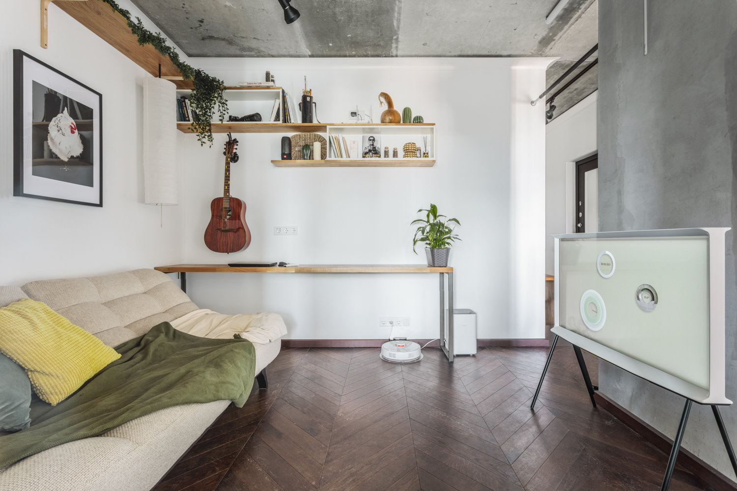 Фотография: Гостиная в стиле Лофт, Современный, Квартира, Проект недели, Зеленоград, 2 комнаты, 40-60 метров, Наталья Купрейчук – фото на INMYROOM