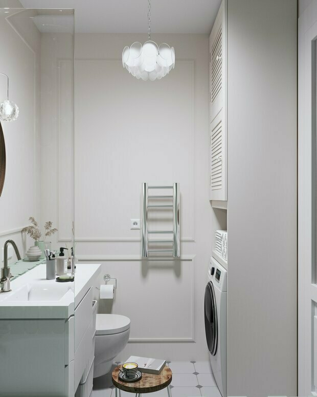 Фотография: Ванная в стиле Современный, Прованс и Кантри, Квартира, Проект недели, Москва, 2 комнаты, 60-90 метров, Студия NSQ, Света Константинова – фото на INMYROOM