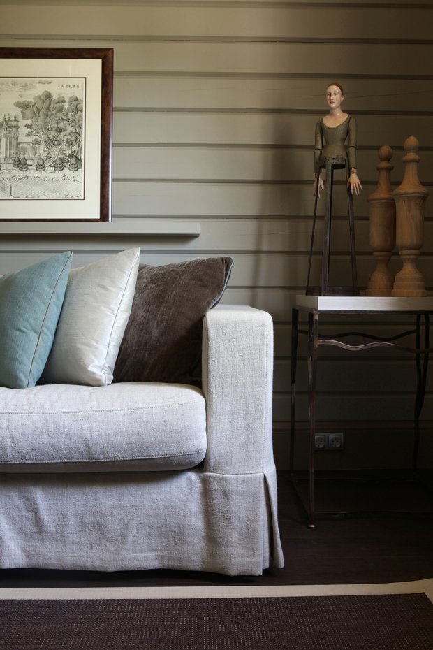 Фотография: Декор в стиле Прованс и Кантри, Современный, Дом, Проект недели, Дом и дача, Московская область, Татьяна Аленина, дом из бруса, гостиная с камином – фото на INMYROOM