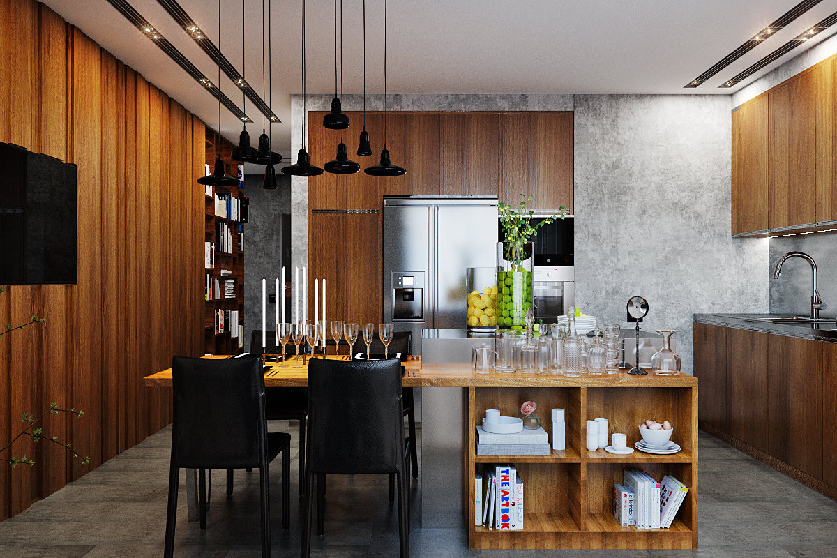 Фото из портфолио Кухня по-мужски: минимализм и функционал на 1 месте – фотографии дизайна интерьеров на INMYROOM Фото из портфолио Кухня по-мужски: минимализм и функционал на 1 месте – фотографии дизайна интерьеров на INMYROOM