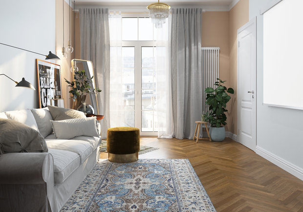 Фотография: Гостиная в стиле Скандинавский, Современный, Квартира, Проект недели, Москва, 2 комнаты, 60-90 метров, Марина Меренкова – фото на INMYROOM