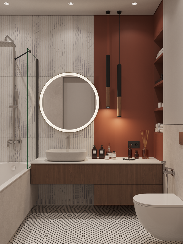 Фотография: Ванная в стиле Современный, Минимализм, Квартира, Проект недели, Москва, Монолитный дом, 3 комнаты, 60-90 метров, Анастасия Григорьева – фото на INMYROOM