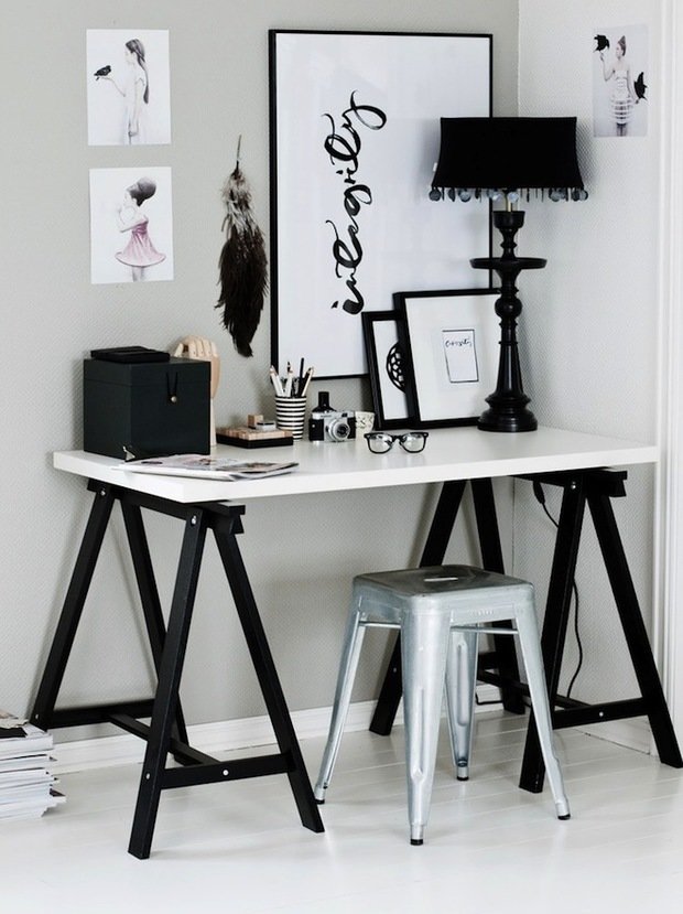 Фотография: Офис в стиле Современный, Эклектика, Кабинет, Скандинавский, Интерьер комнат – фото на INMYROOM