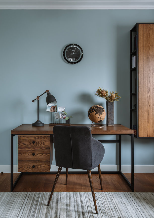 Фотография: Кабинет в стиле Классический, Квартира, Проект недели, Москва, Панельный дом, 4 и больше, Более 90 метров, Наталья Широкорад, П-44Т – фото на INMYROOM