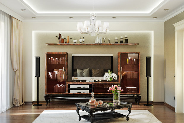 Фото из портфолио Теплый интерьер для гостиной – фотографии дизайна интерьеров на INMYROOM