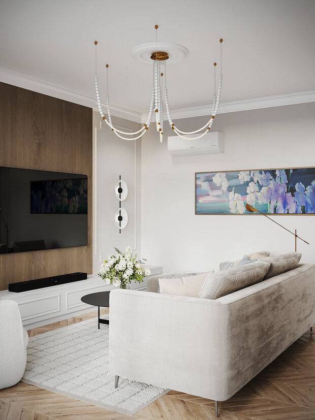 Фото из портфолио Дизайн-проект квартиры в ЖК «Logos (Логос)» в стиле французская классика – фотографии дизайна интерьеров на INMYROOM