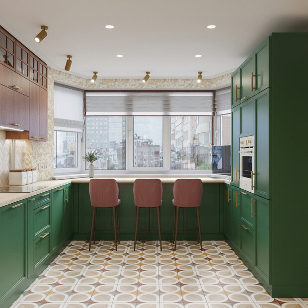 Фотография: Кухня и столовая в стиле Классический, Современный, Эклектика, Проект недели, Москва, 4 и больше, Более 90 метров, Ольга Долидзе – фото на INMYROOM