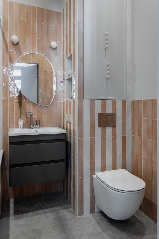 Фотография: Ванная в стиле Современный, Квартира, Проект дня, Москва, 2 комнаты, 60-90 метров, Кристина Квартальнова – фото на INMYROOM