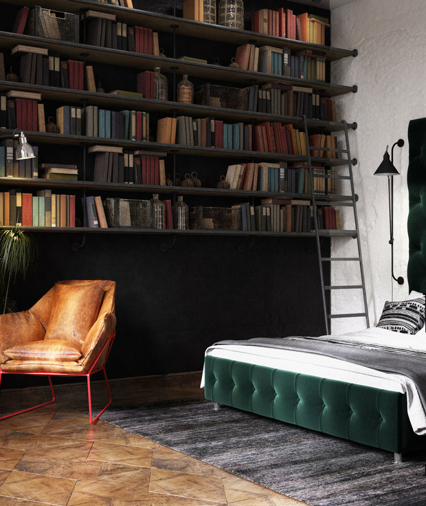 Фото из портфолио Спальня в стиле богемного лофта – фотографии дизайна интерьеров на INMYROOM