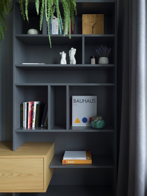 Фотография: Гостиная в стиле Современный, Минимализм, Квартира, Проект недели, Москва, 2 комнаты, 40-60 метров, 60-90 метров, Ксения Елисеева – фото на INMYROOM