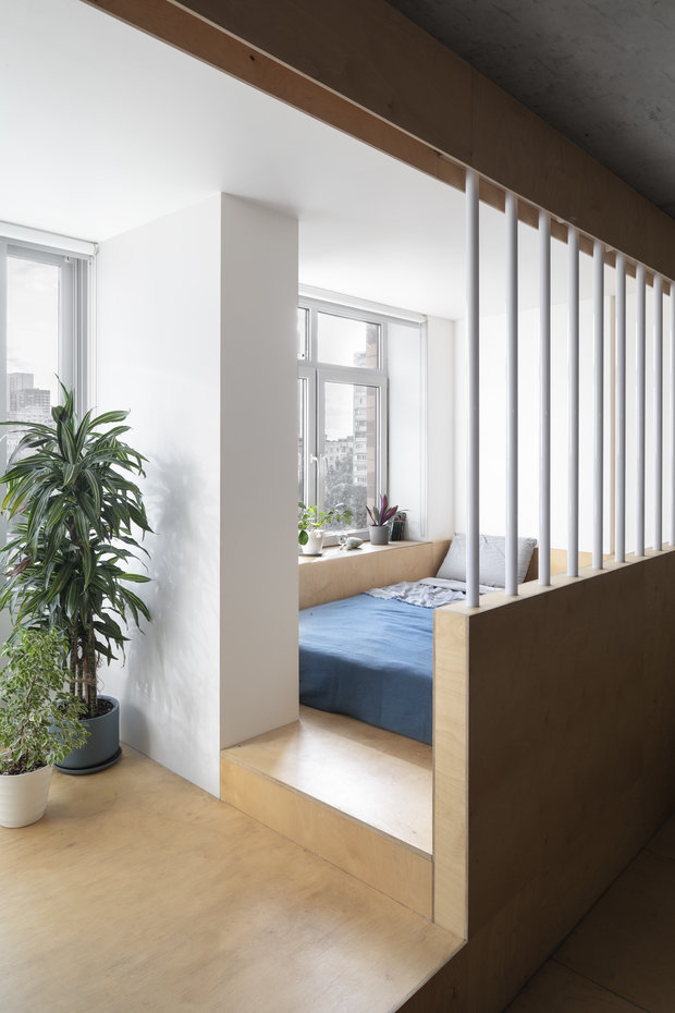 Фотография: Спальня в стиле Минимализм, Квартира, Студия, Проект недели, Москва, 40-60 метров, Схема – фото на INMYROOM