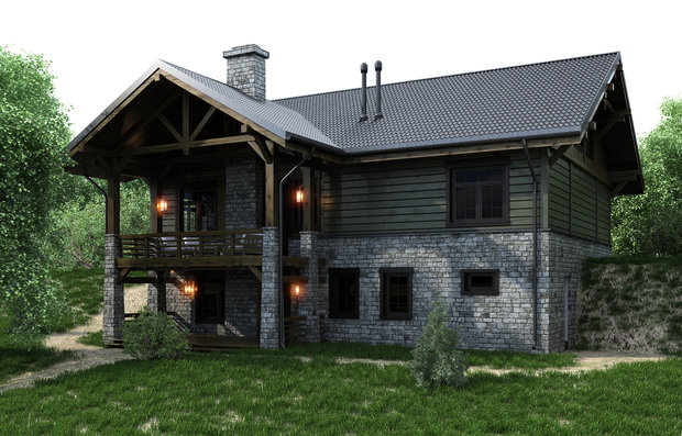 Фото из портфолио Home in the Woods дома – фотографии дизайна интерьеров на INMYROOM