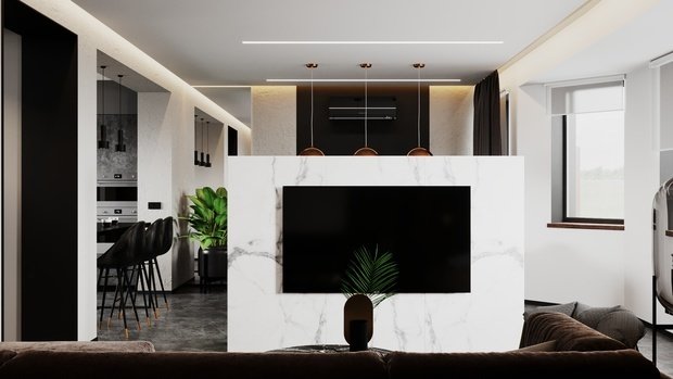 Фото из портфолио Жилой дом в Москве 240 m2 – фотографии дизайна интерьеров на INMYROOM